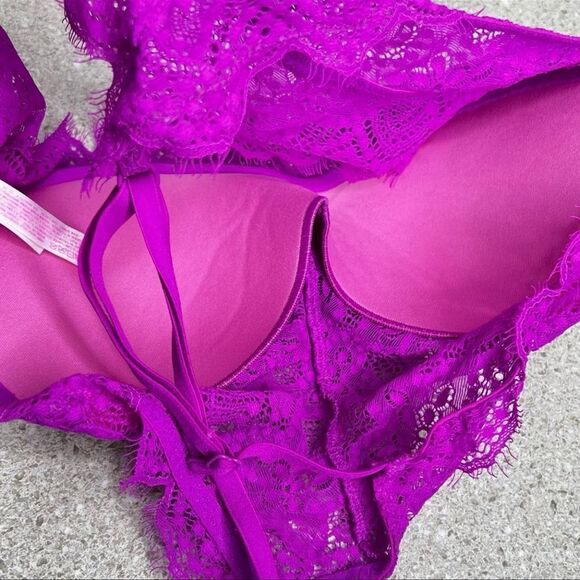 PINK Victoria Secret High Neck Eyelash Bralette Bra - Picture 10 of 10